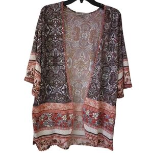 Absolutely Famous Short Sleeve Duster Size Medium